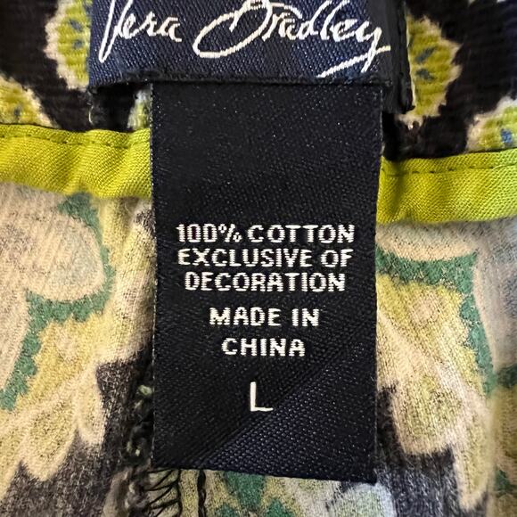 Vera Bradley Corduroy Pull -On Ankle Pants Women’s Size Large Drawstring Boho - Picture 4 of 12